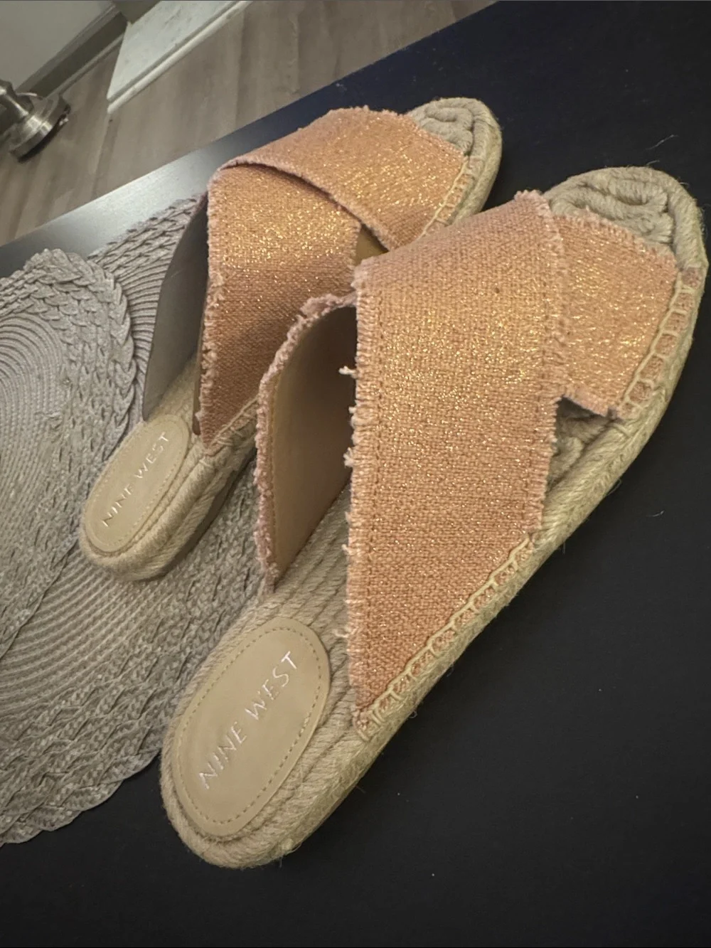 🔥 NINE WEST 🔥 Hamden Flat Casual Sandals❣️BRAND NEW 🔥 Light Pink Sz 8